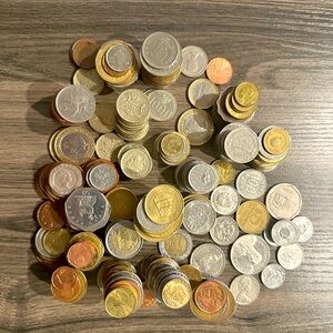 Various foreign coins